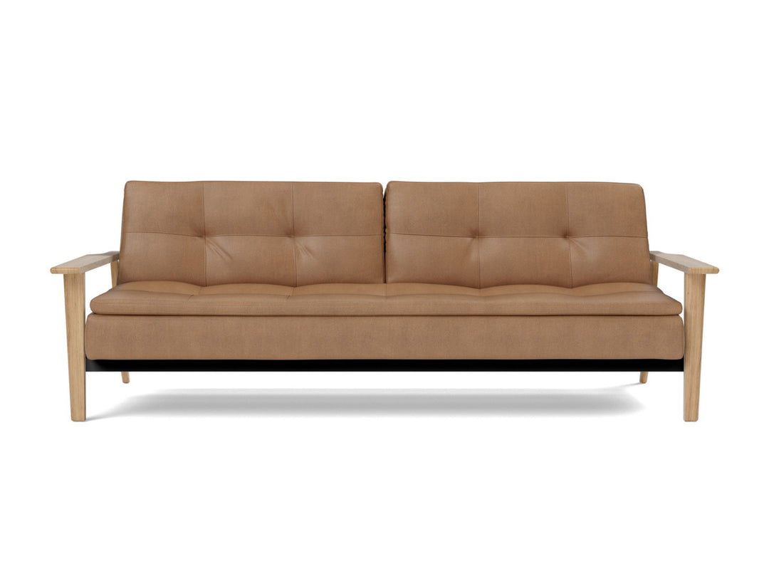 Canapea extensibila Dublexo Frej Oak 115x210cm, tesatura la alegere #material_551-faunal-brown