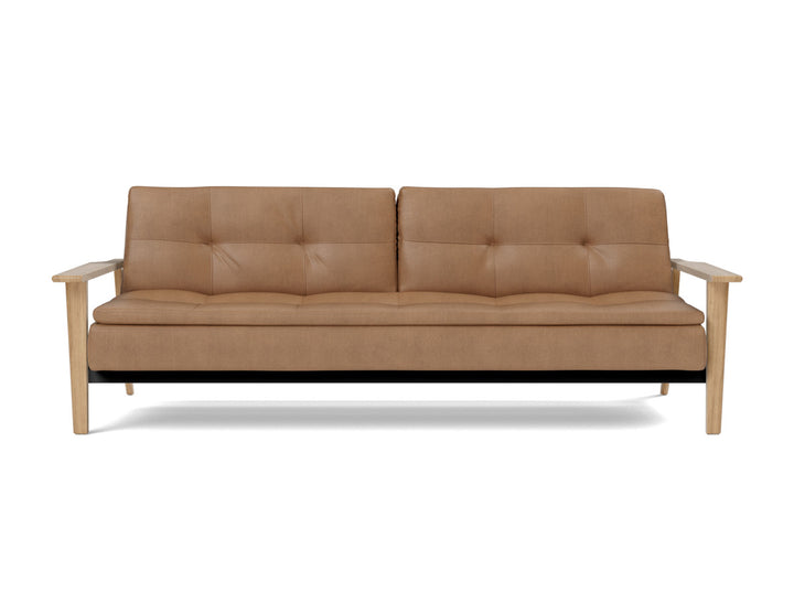 Canapea extensibila Dublexo Frej Oak 115x210cm, tesatura la alegere #material_551-faunal-brown