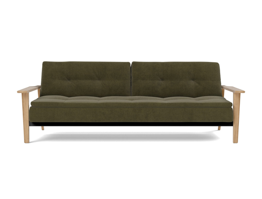 Canapea extensibila Dublexo Frej Oak 115x210cm, tesatura la alegere #material_316-cordufine-pine-green
