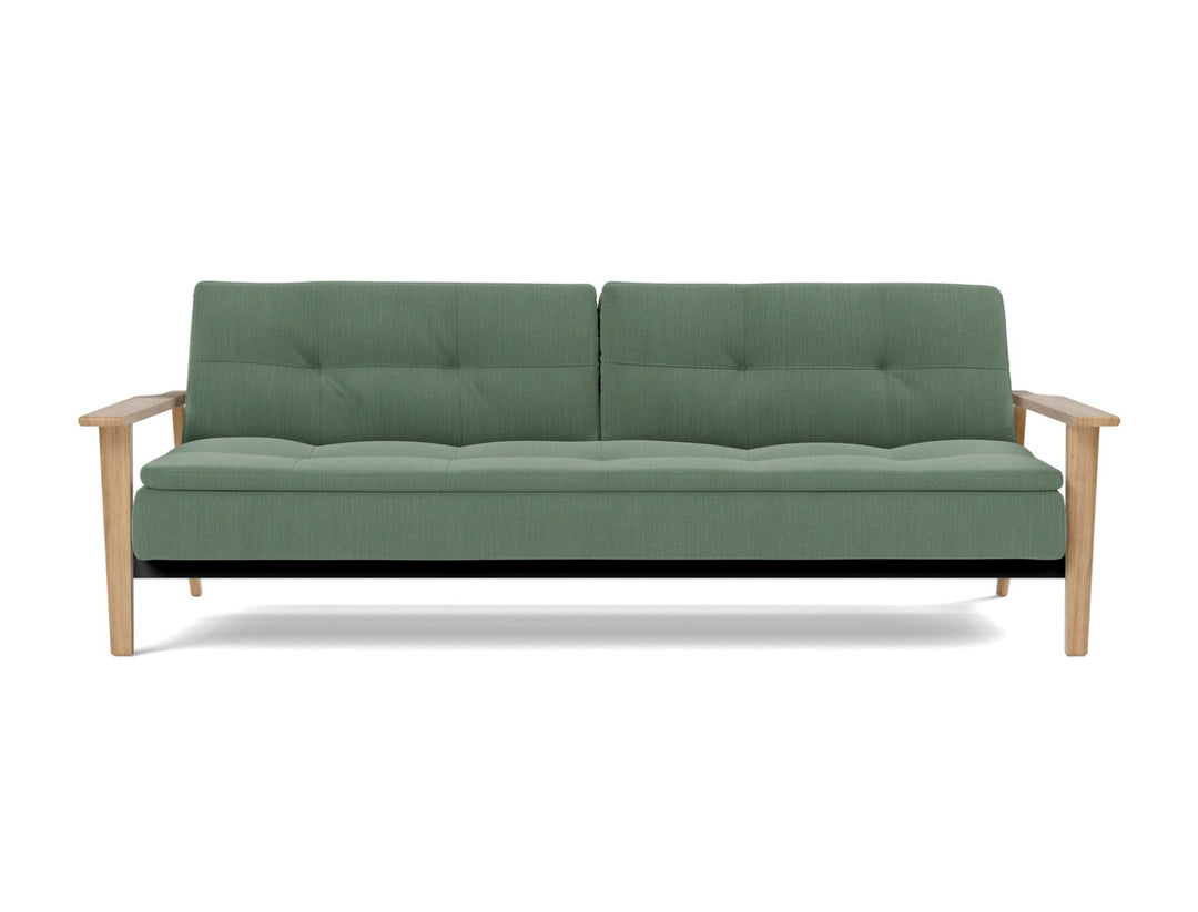 Canapea extensibila Dublexo Frej Oak 115x210cm, tesatura la alegere #material_518-elegance-green