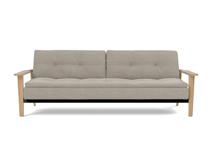 Canapea extensibila Dublexo Frej Oak 115x210cm, tesatura la alegere #material_579-kenya-gravel