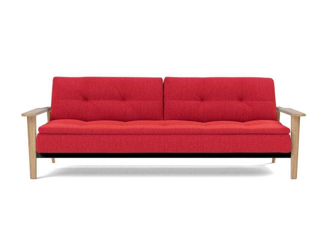 Canapea extensibila Dublexo Frej Oak 115x210cm, tesatura la alegere #material_511-elegance-red