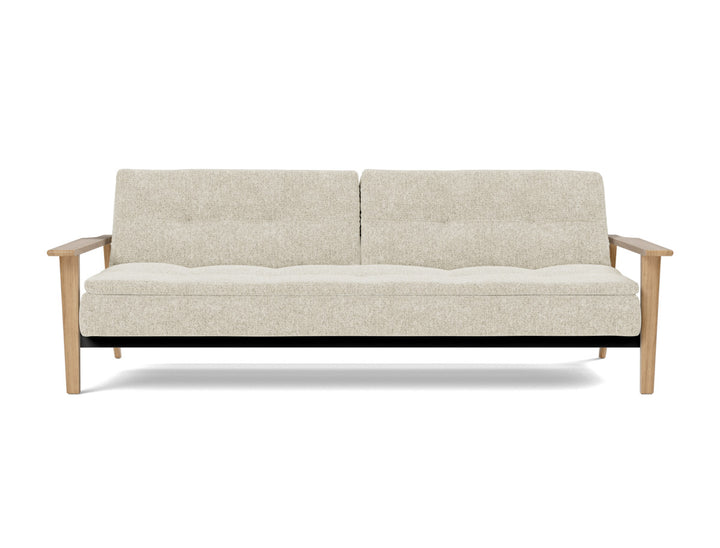 Canapea extensibila Dublexo Frej Oak 115x210cm, tesatura la alegere #material_357-taura-off-white