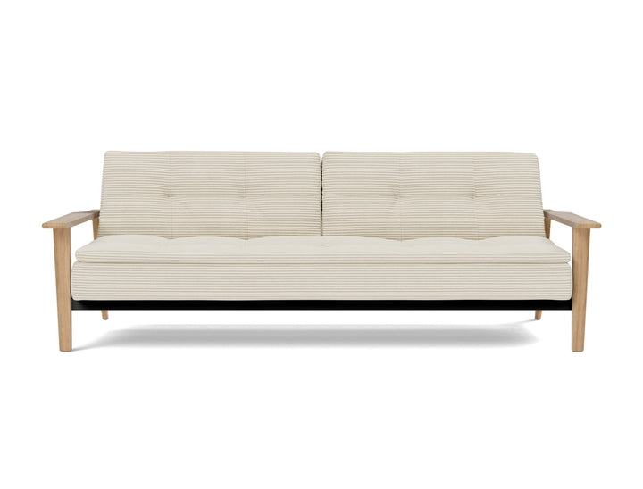 Canapea extensibila Dublexo Frej Oak 115x210cm, tesatura la alegere #material_594-corduroy-ivory