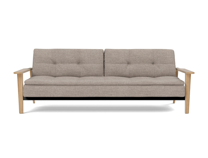Canapea extensibila Dublexo Frej Oak 115x210cm, tesatura la alegere #material_472-yuveno-warm-grey