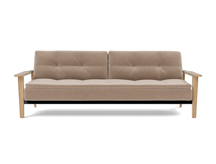 Canapea extensibila Dublexo Frej Oak 115x210cm, tesatura la alegere #material_417-esina-mocha