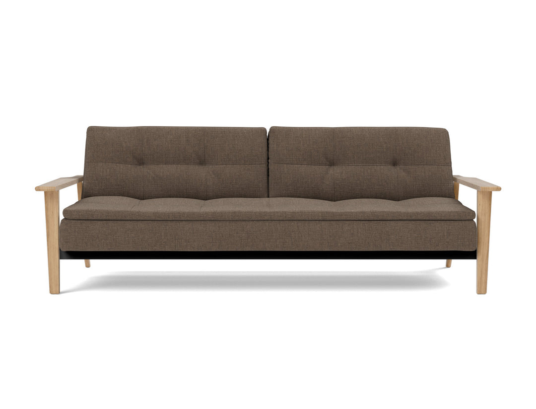 Canapea extensibila Dublexo Frej Oak 115x210cm, tesatura la alegere #material_411-esina-cedar-brown