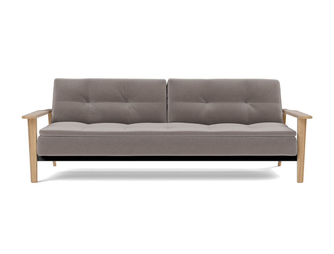 Canapea extensibila Dublexo Frej Oak 115x210cm, tesatura la alegere #material_418-esina-truffle
