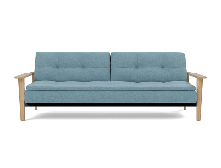 Canapea extensibila Dublexo Frej Oak 115x210cm, tesatura la alegere #material_525-mixed-dance-light-blue