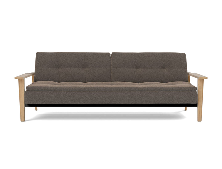 Canapea extensibila Dublexo Frej Oak 115x210cm, tesatura la alegere #material_530-boucl-taupe