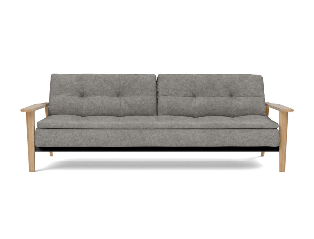 Canapea extensibila Dublexo Frej Oak 115x210cm, tesatura la alegere #material_282-avella-warm-grey