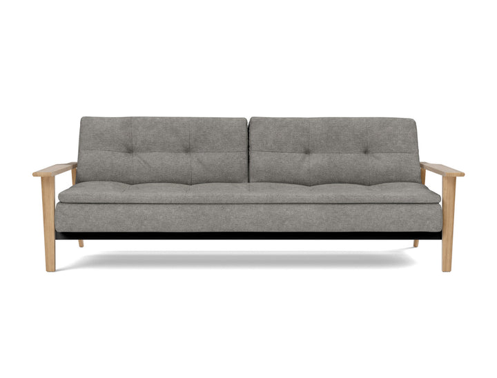 Canapea extensibila Dublexo Frej Oak 115x210cm, tesatura la alegere #material_282-avella-warm-grey