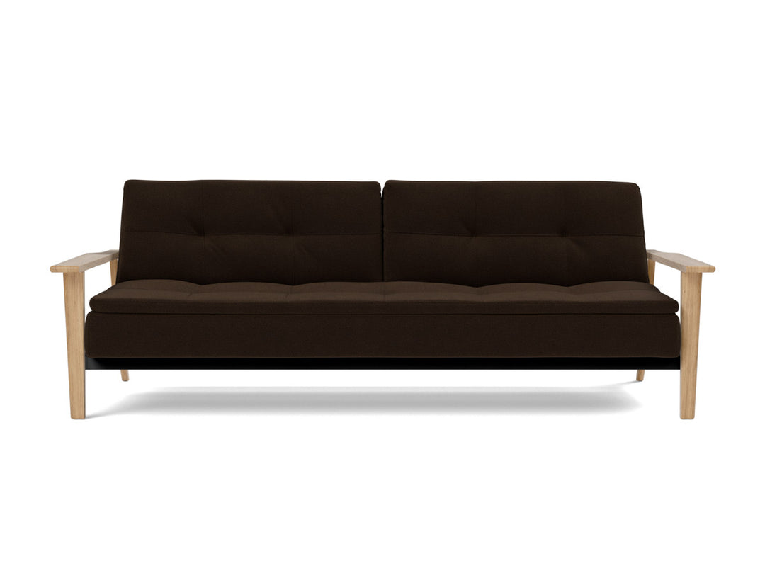 Canapea extensibila Dublexo Frej Oak 115x210cm, tesatura la alegere #material_358-taura-chocco