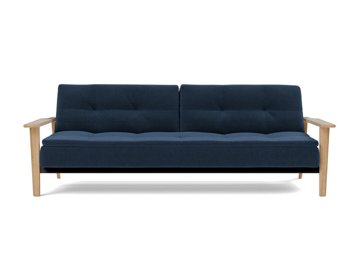 Canapea extensibila Dublexo Frej Oak 115x210cm, tesatura la alegere #material_414-esina-indigo-blue