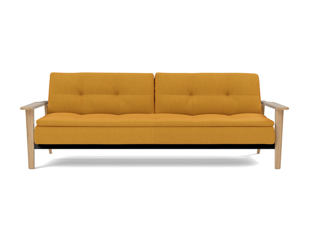 Canapea extensibila Dublexo Frej Oak 115x210cm, tesatura la alegere #material_507-elegance-burned-curry