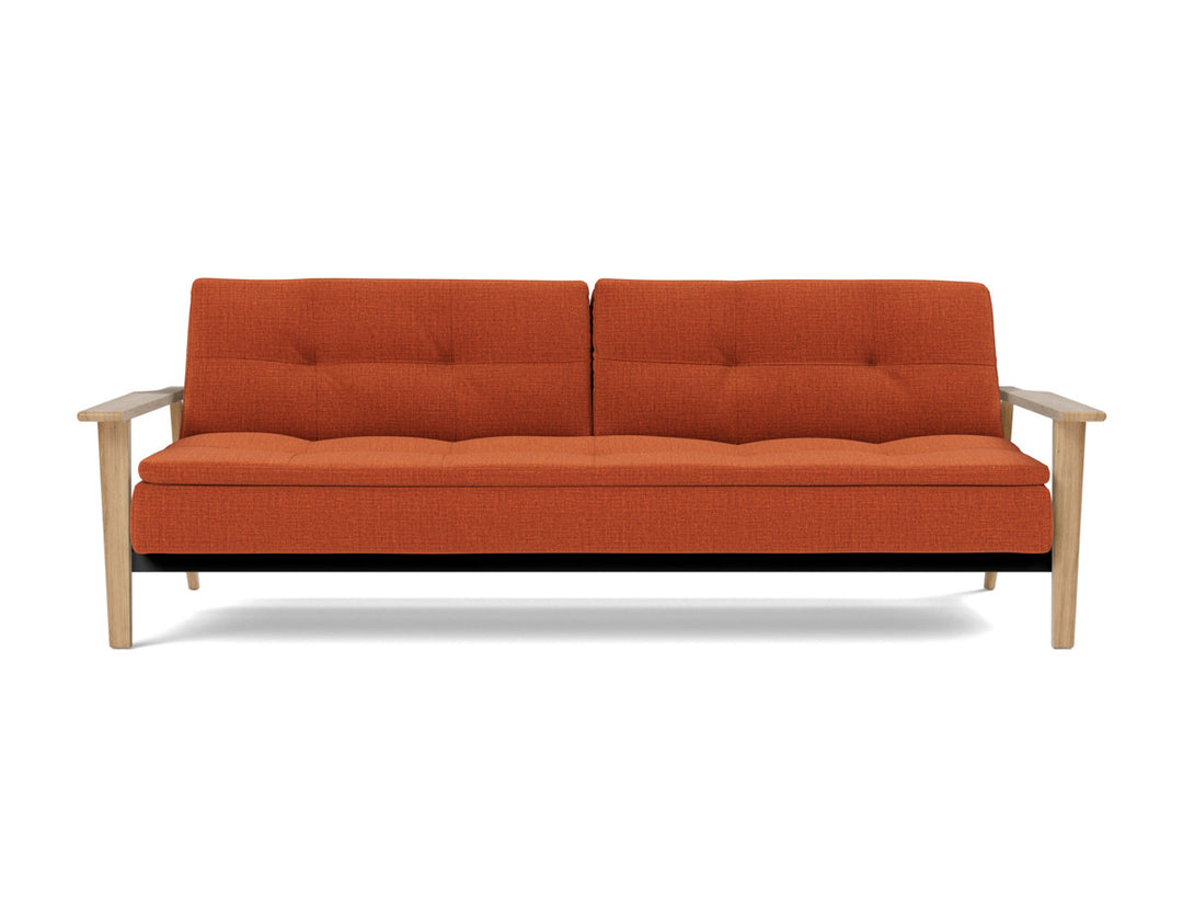 Canapea extensibila Dublexo Frej Oak 115x210cm, tesatura la alegere #material_412-esina-rust-orange