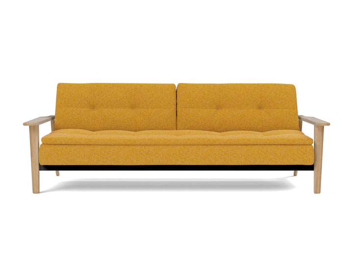 Canapea extensibila Dublexo Frej Oak 115x210cm, tesatura la alegere #material_536-boucl-ochre