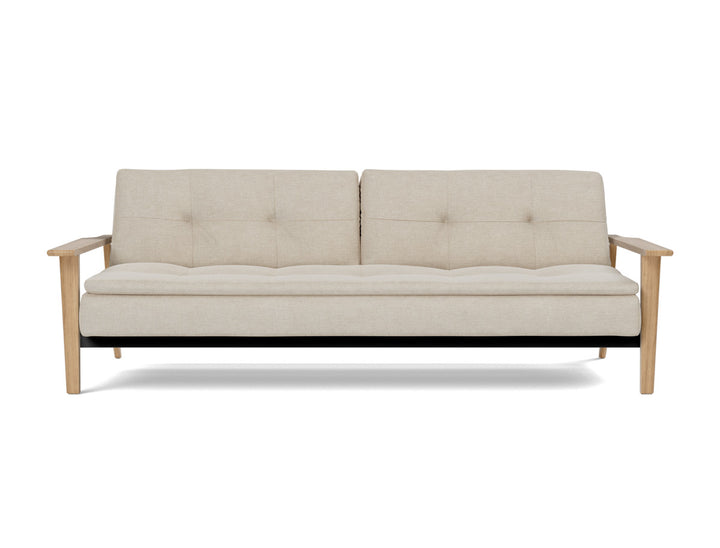 Canapea extensibila Dublexo Frej Oak 115x210cm, tesatura la alegere #material_586-phobos-latte