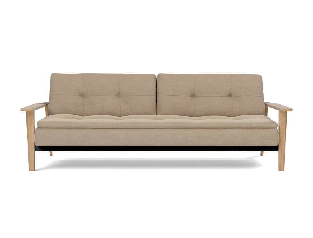 Canapea extensibila Dublexo Frej Oak 115x210cm, tesatura la alegere #material_587-phobos-mocha