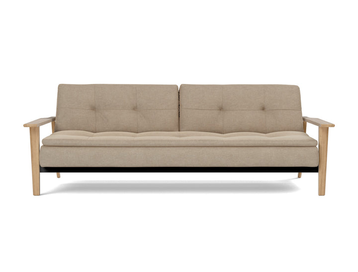 Canapea extensibila Dublexo Frej Oak 115x210cm, tesatura la alegere #material_587-phobos-mocha