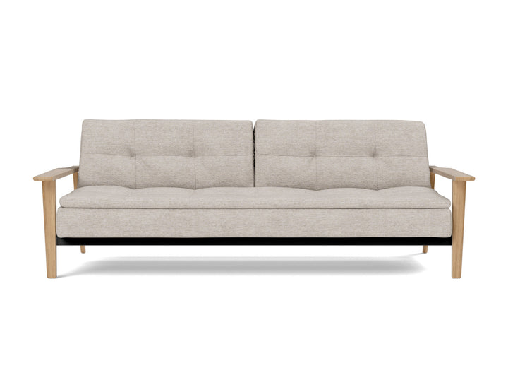 Canapea extensibila Dublexo Frej Oak 115x210cm, tesatura la alegere #material_471-yuveno-sand