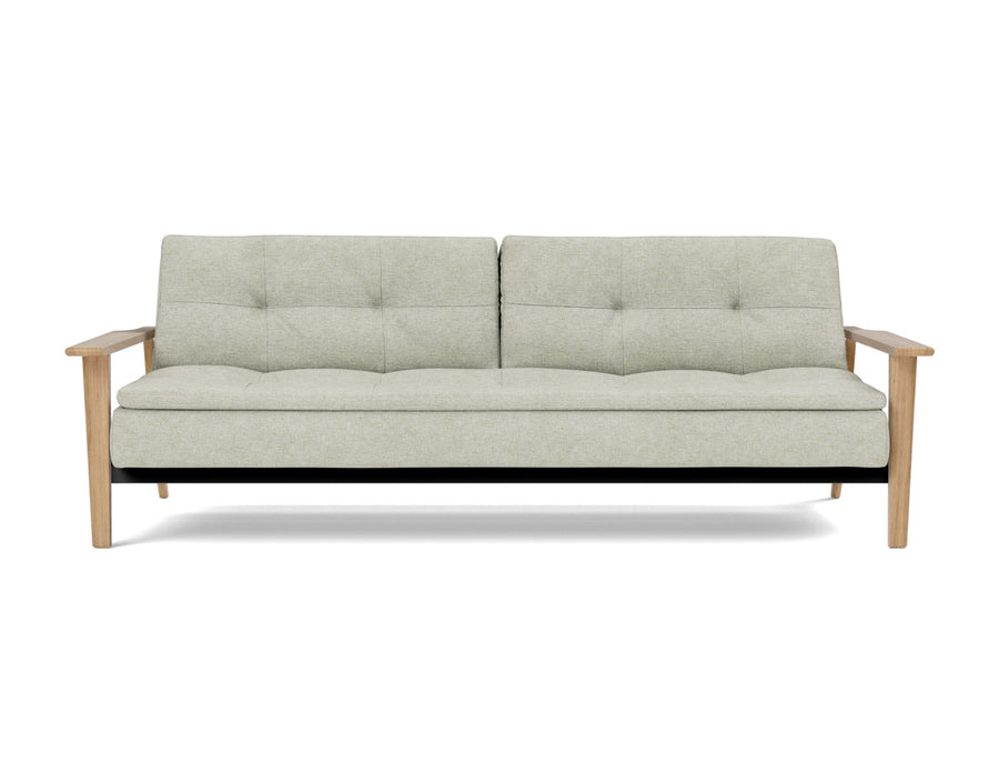 Canapea extensibila Dublexo Frej Oak 115x210cm, tesatura la alegere #material_280-avella-sand