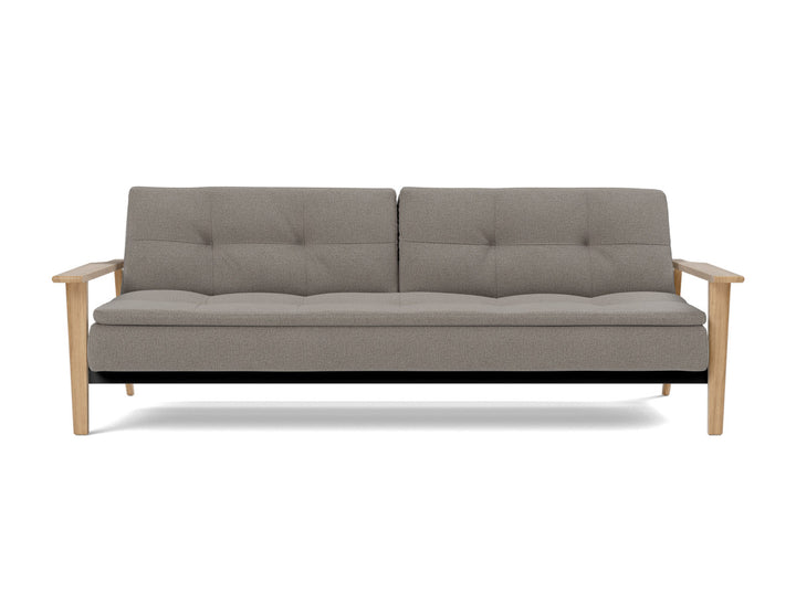 Canapea extensibila Dublexo Frej Oak 115x210cm, tesatura la alegere #material_521-mixed-dance-grey