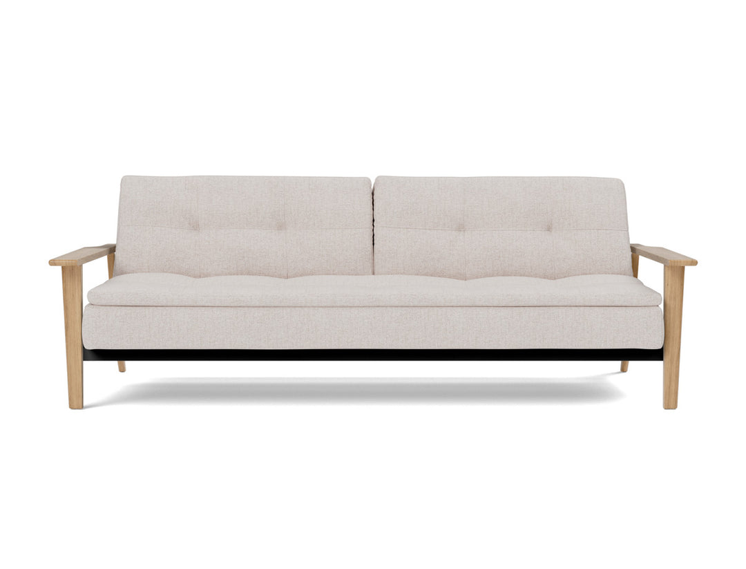 Canapea extensibila Dublexo Frej Oak 115x210cm, tesatura la alegere #material_300-weda-sand