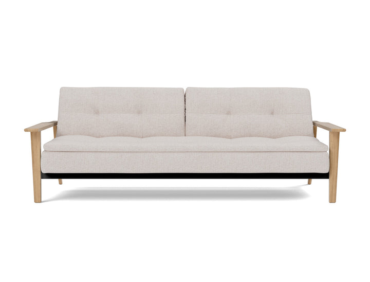Canapea extensibila Dublexo Frej Oak 115x210cm, tesatura la alegere #material_300-weda-sand