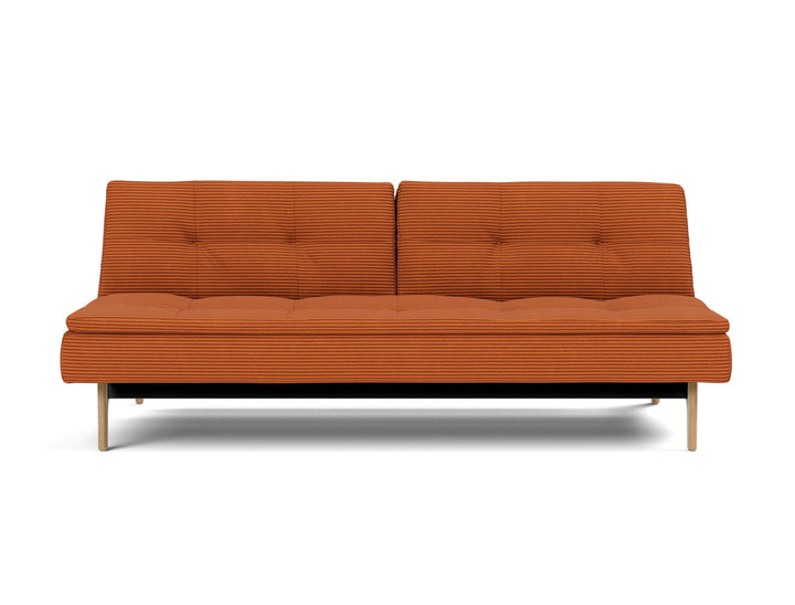Canapea extensibila Dublexo Eik Oak 115x210cm, tesatura la alegere #material_595-corduroy-burnt-orange