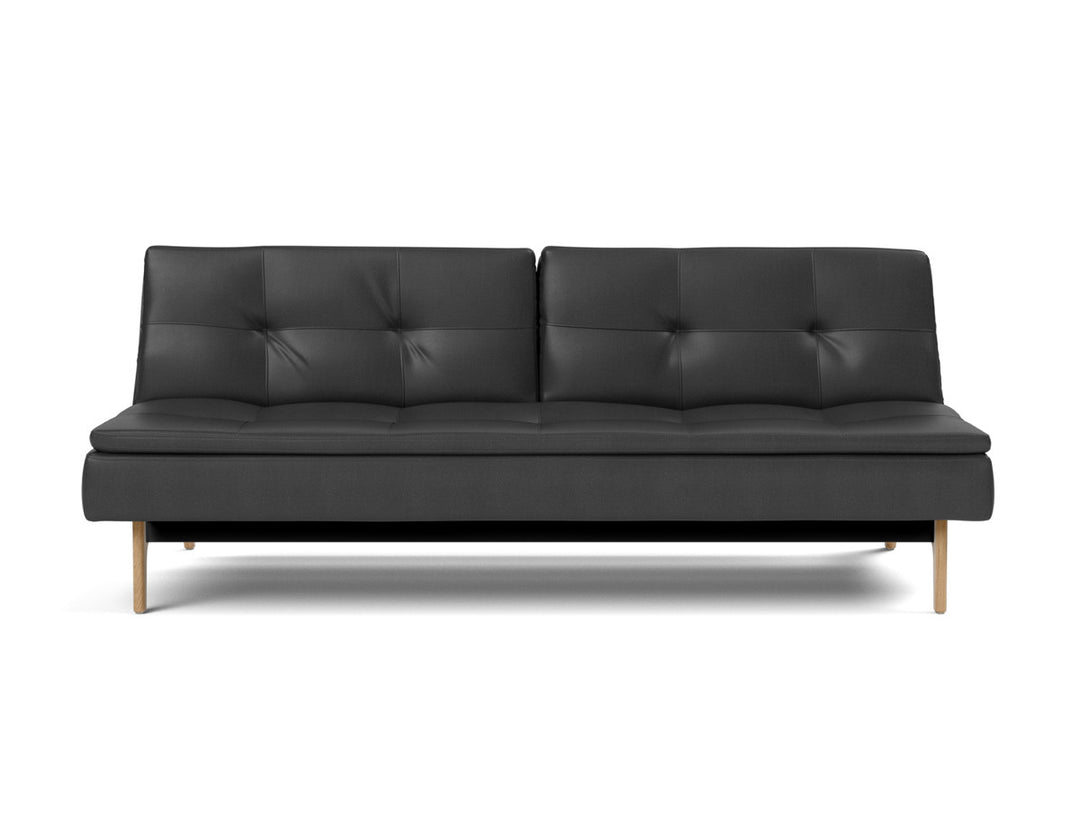 Canapea extensibila Dublexo Eik Oak 115x210cm, tesatura la alegere #material_550-faunal-black
