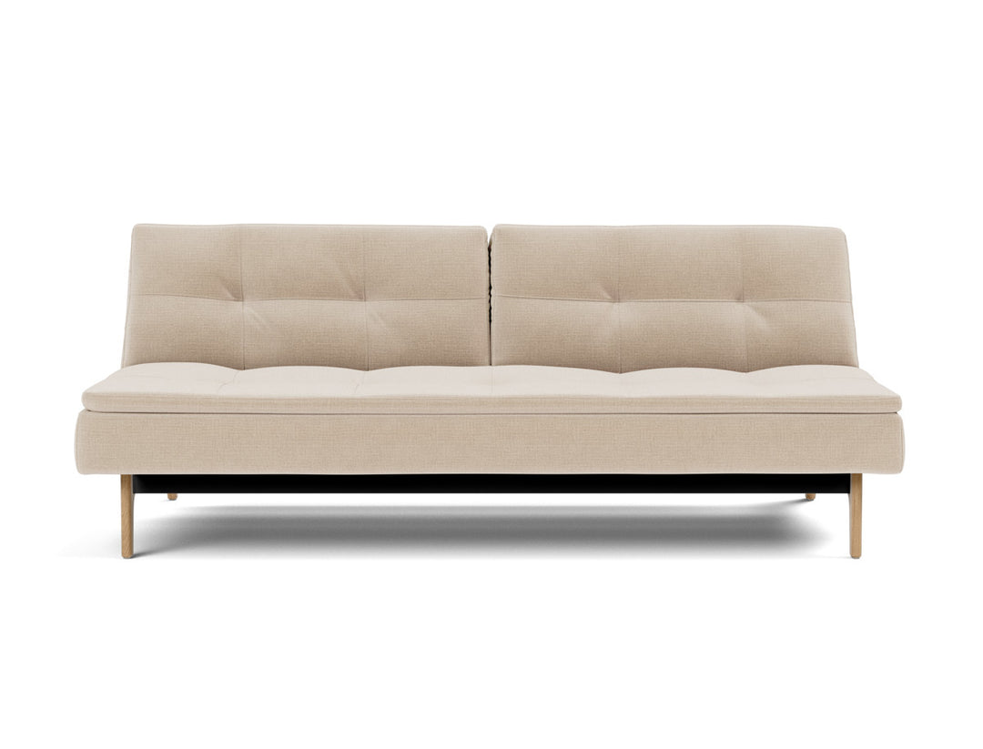 Canapea extensibila Dublexo Eik Oak 115x210cm, tesatura la alegere #material_410-esina-almond
