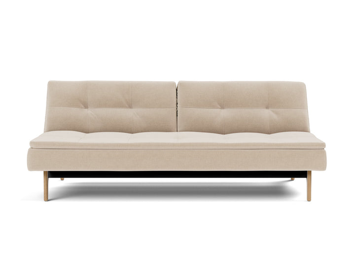Canapea extensibila Dublexo Eik Oak 115x210cm, tesatura la alegere #material_410-esina-almond