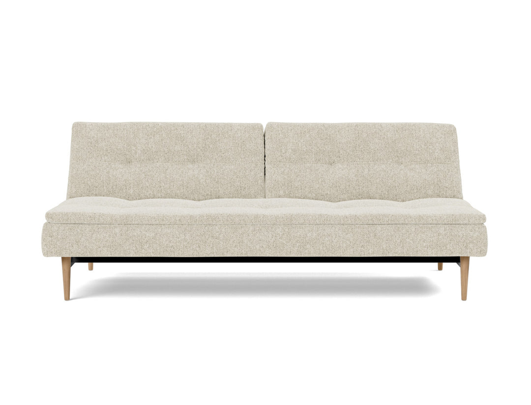 Canapea extensibila Dublexo Styletto Light Wood 115x210cm, tesatura la alegere #material_357-taura-off-white