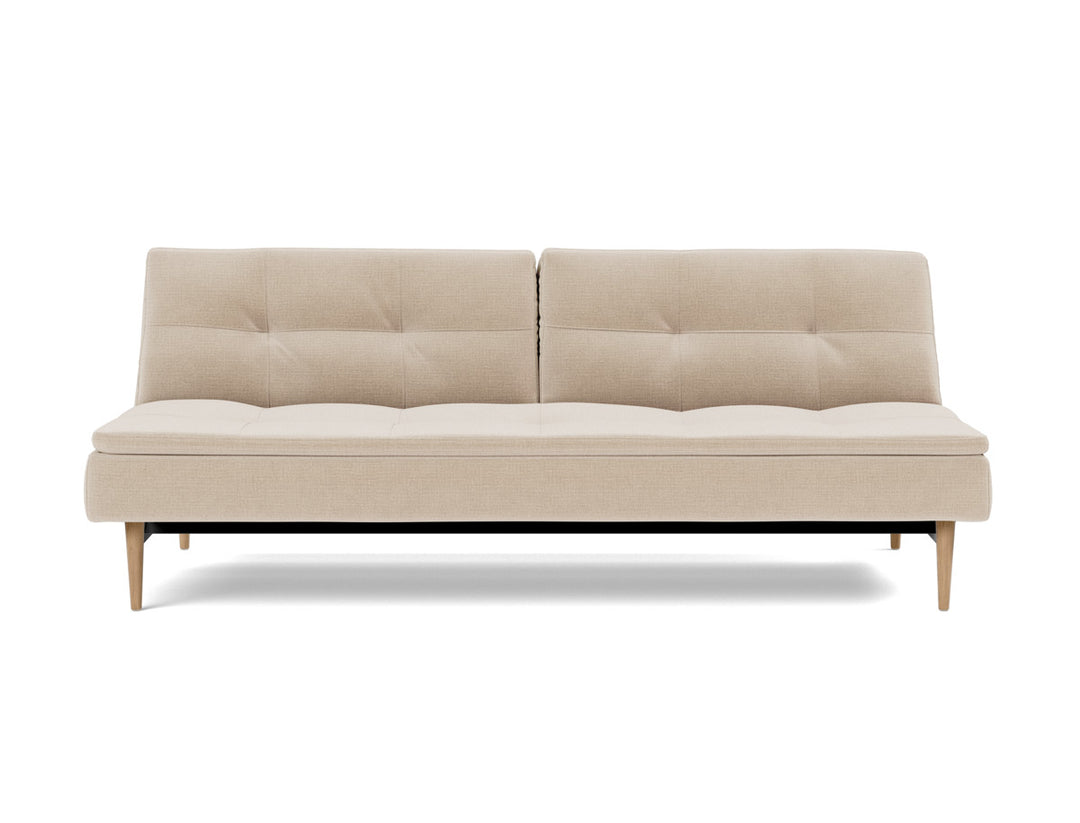 Canapea extensibila Dublexo Styletto Light Wood 115x210cm, tesatura la alegere #material_410-esina-almond