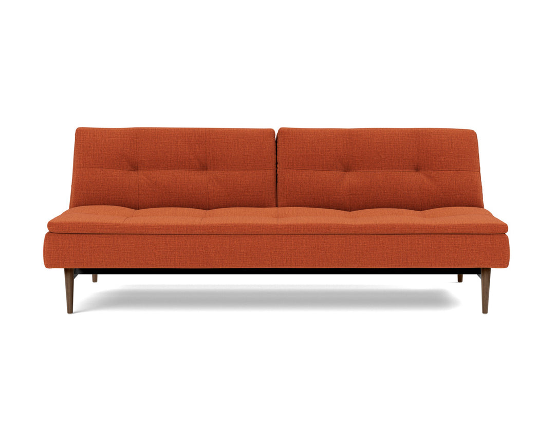 Canapea extensibila Dublexo Styletto Dark Wood 115x210cm, tesatura la alegere #material_412-esina-rust-orange