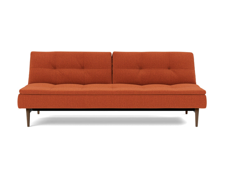 Canapea extensibila Dublexo Styletto Dark Wood 115x210cm, tesatura la alegere #material_412-esina-rust-orange