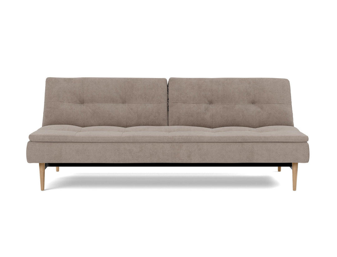 Canapea extensibila Dublexo Styletto Light Wood 115x210cm, tesatura la alegere #material_318-cordufine-beige