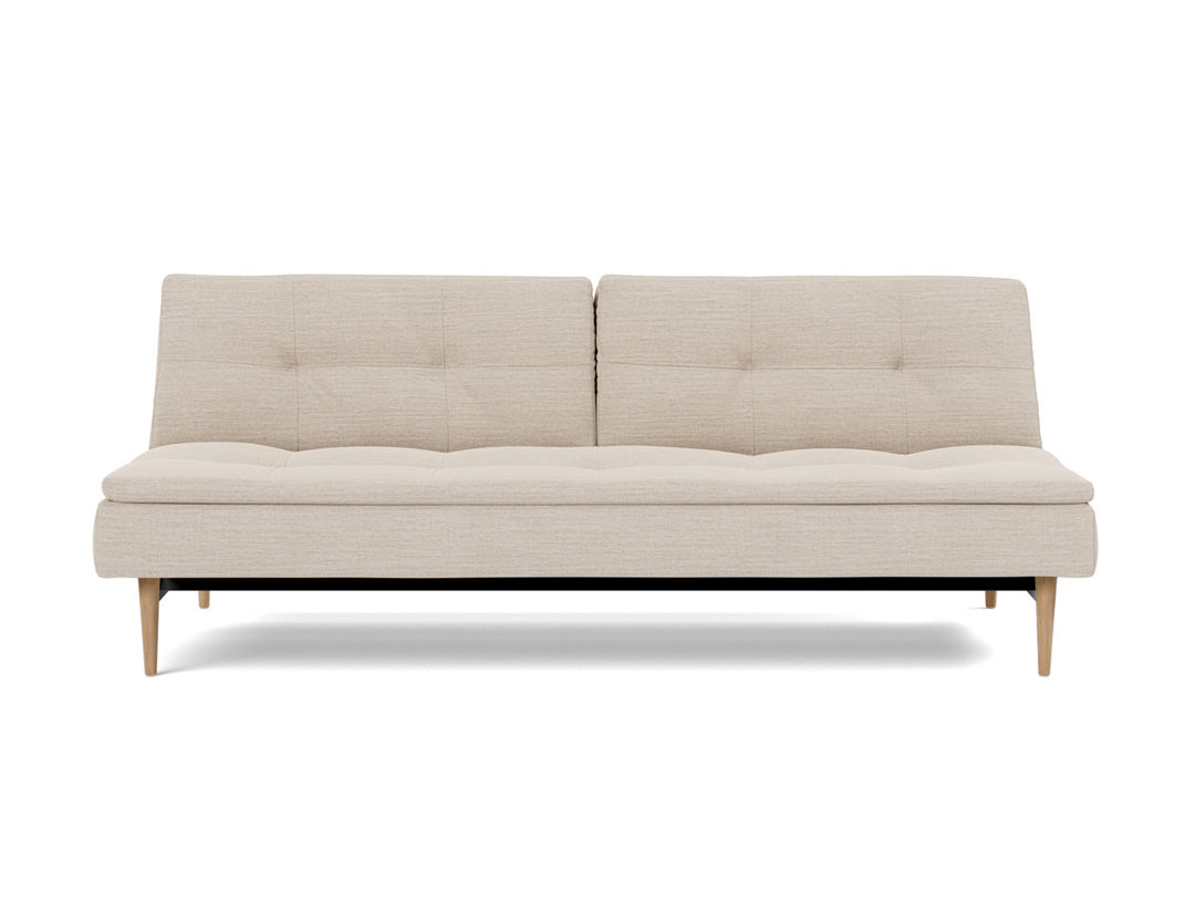 Canapea extensibila Dublexo Styletto Light Wood 115x210cm, tesatura la alegere #material_612-blida-sand-grey