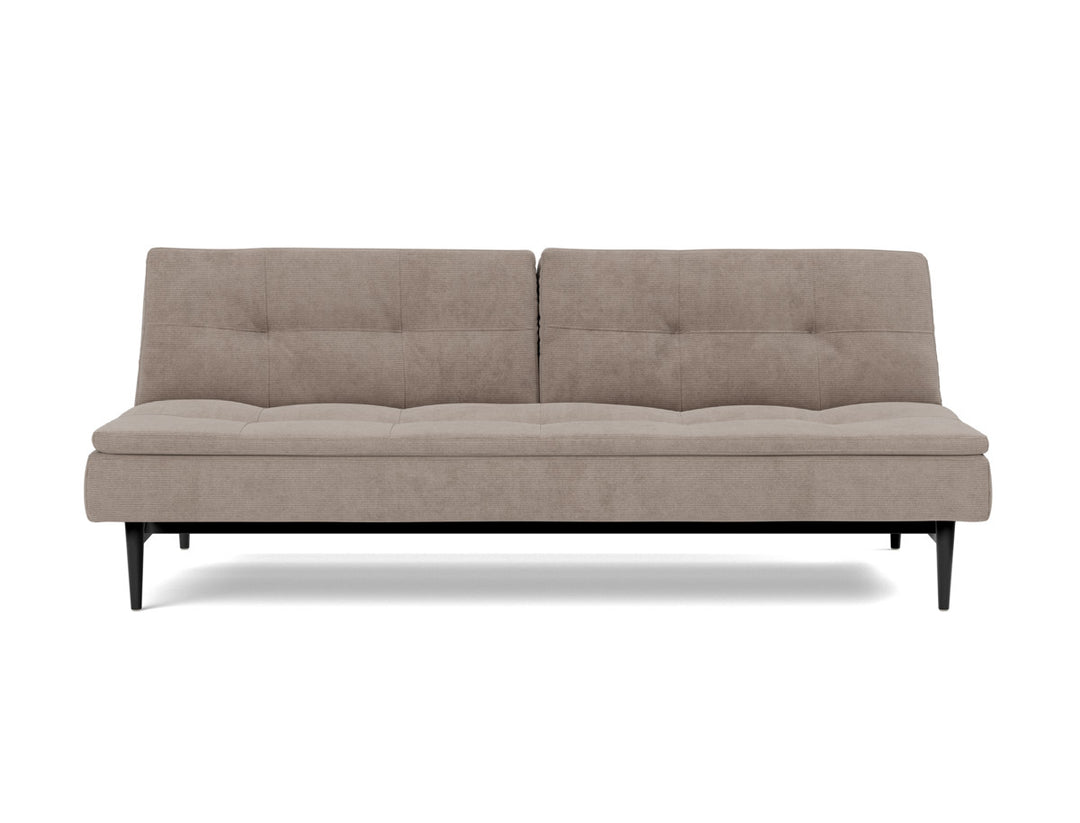 Canapea extensibila Dublexo Styletto Black Wood 115x210cm, tesatura la alegere #material_318-cordufine-beige
