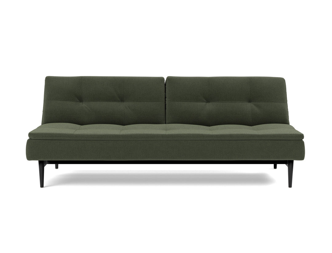 Canapea extensibila Dublexo Styletto Black Wood 115x210cm, tesatura la alegere #material_413-esina-olive-green