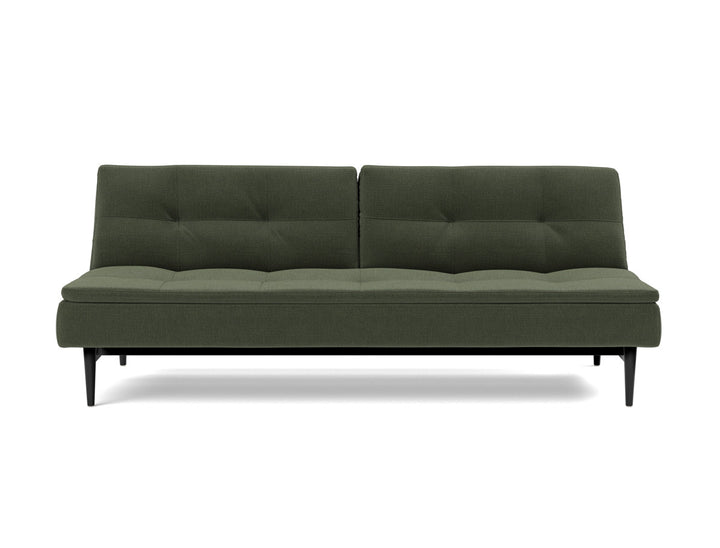Canapea extensibila Dublexo Styletto Black Wood 115x210cm, tesatura la alegere #material_413-esina-olive-green