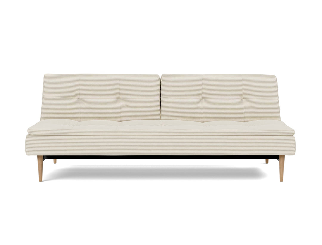 Canapea extensibila Dublexo Styletto Light Wood 115x210cm, tesatura la alegere #material_594-corduroy-ivory