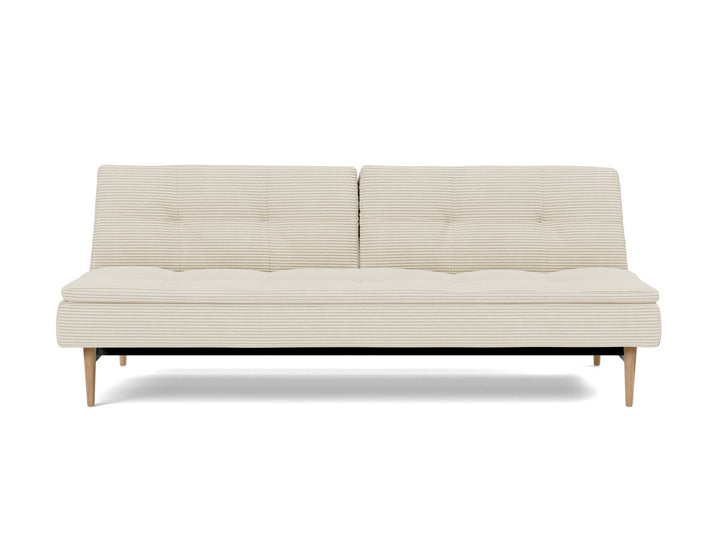 Canapea extensibila Dublexo Styletto Light Wood 115x210cm, tesatura la alegere #material_594-corduroy-ivory