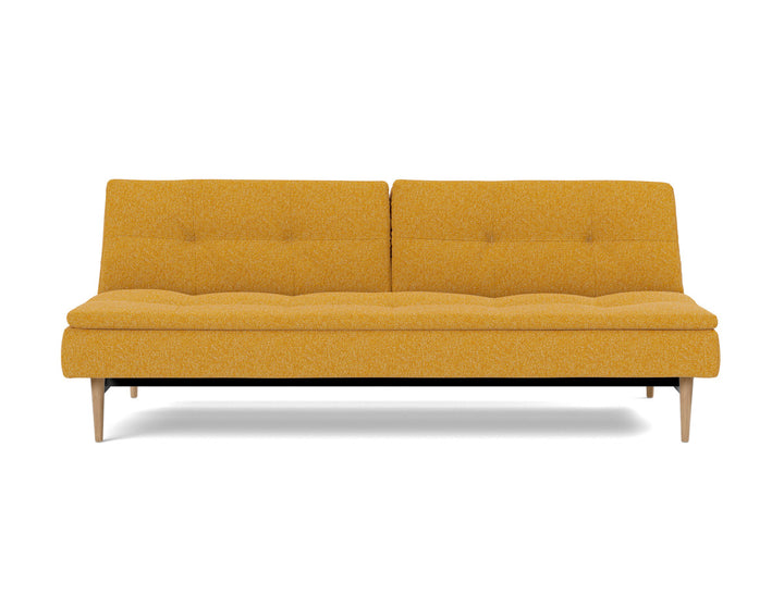Canapea extensibila Dublexo Styletto Light Wood 115x210cm, tesatura la alegere #material_536-boucl-ochre