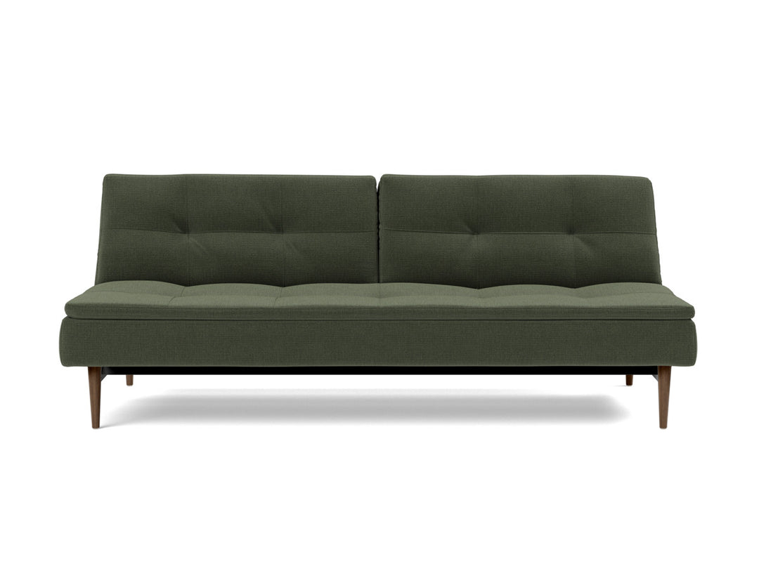 Canapea extensibila Dublexo Styletto Dark Wood 115x210cm, tesatura la alegere #material_413-esina-olive-green