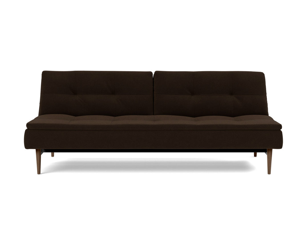 Canapea extensibila Dublexo Styletto Dark Wood 115x210cm, tesatura la alegere #material_358-taura-chocco