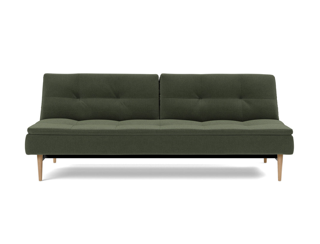 Canapea extensibila Dublexo Styletto Light Wood 115x210cm, tesatura la alegere #material_413-esina-olive-green