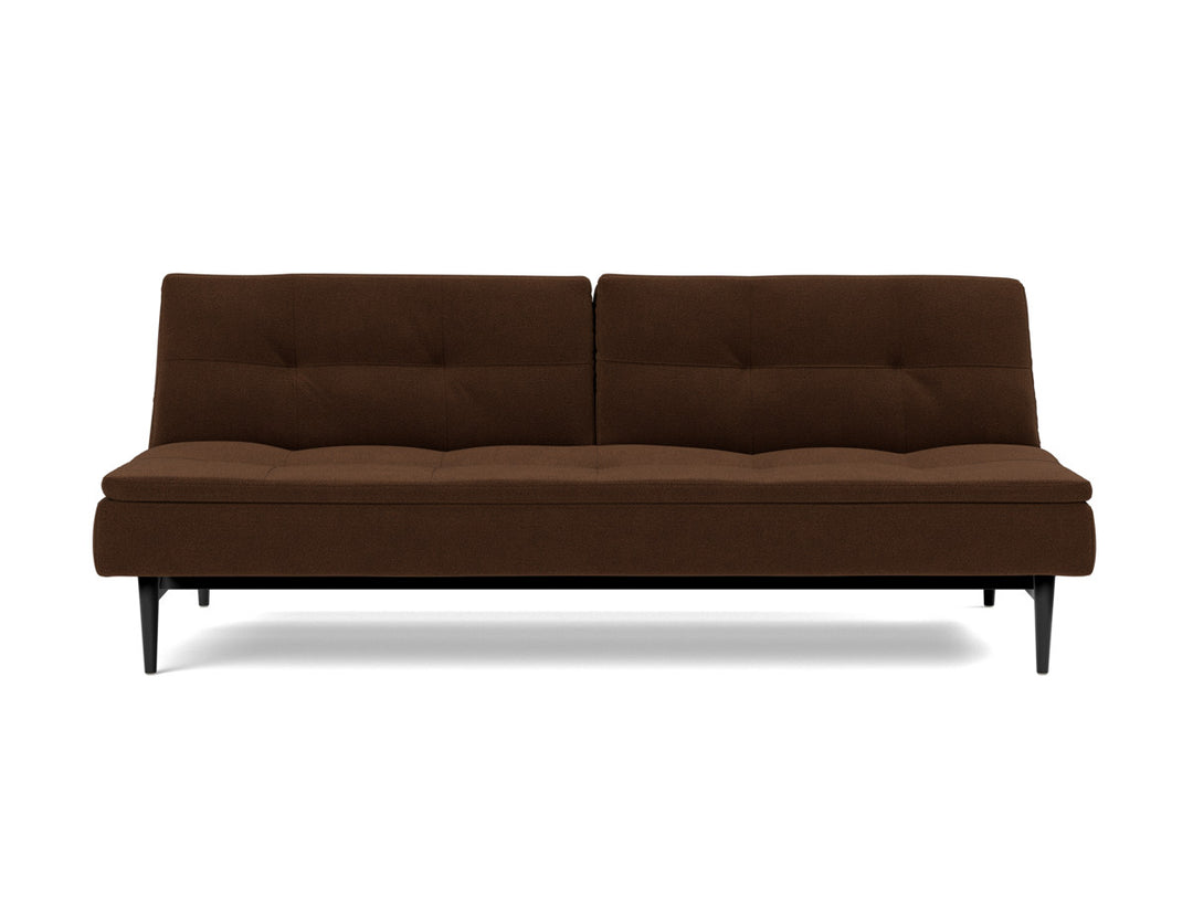 Canapea extensibila Dublexo Styletto Black Wood 115x210cm, tesatura la alegere #material_359-taura-cappuccino