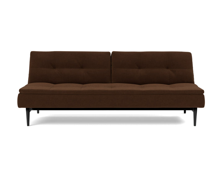 Canapea extensibila Dublexo Styletto Black Wood 115x210cm, tesatura la alegere #material_359-taura-cappuccino